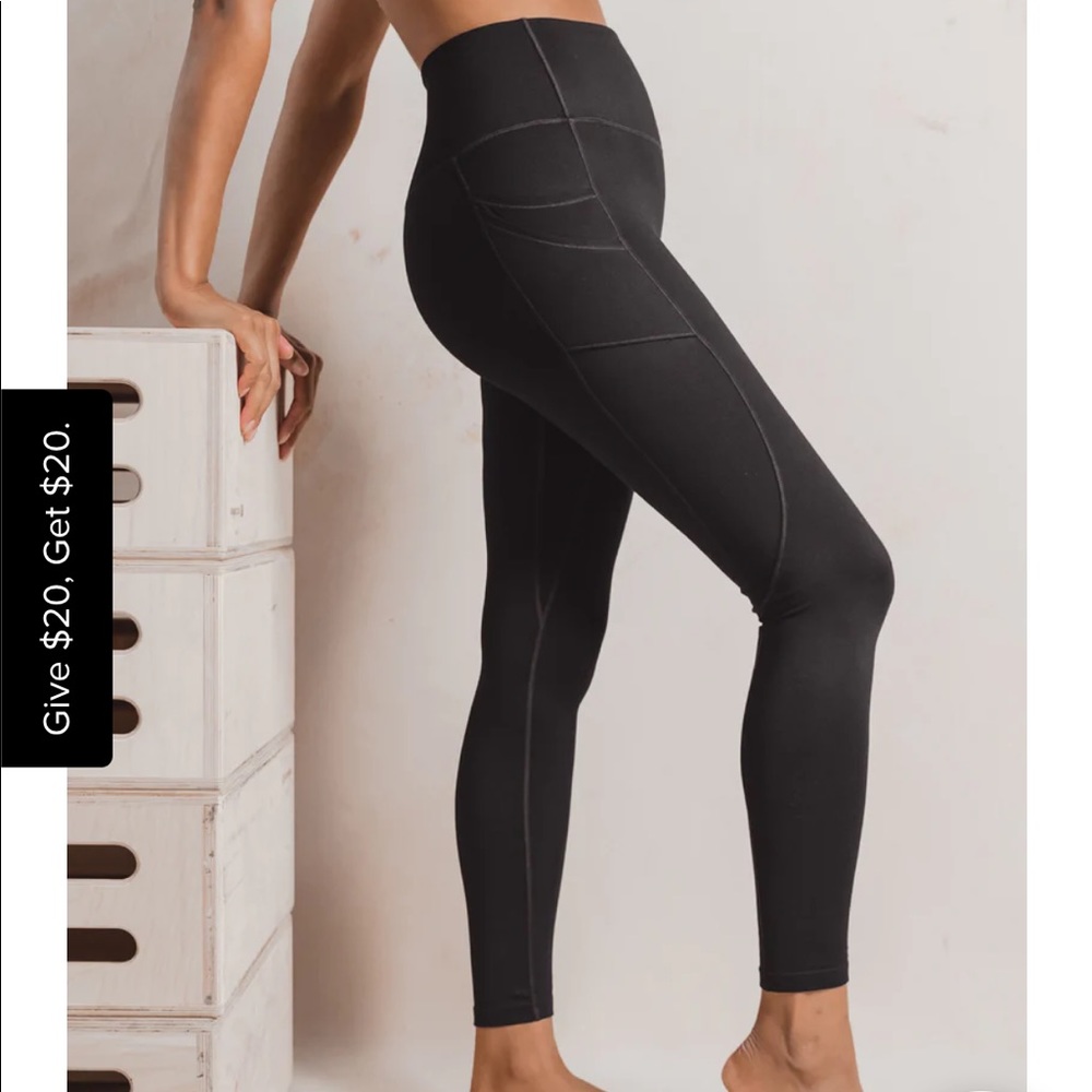 Blanqi Hipster Compression Pocket Leggings, black